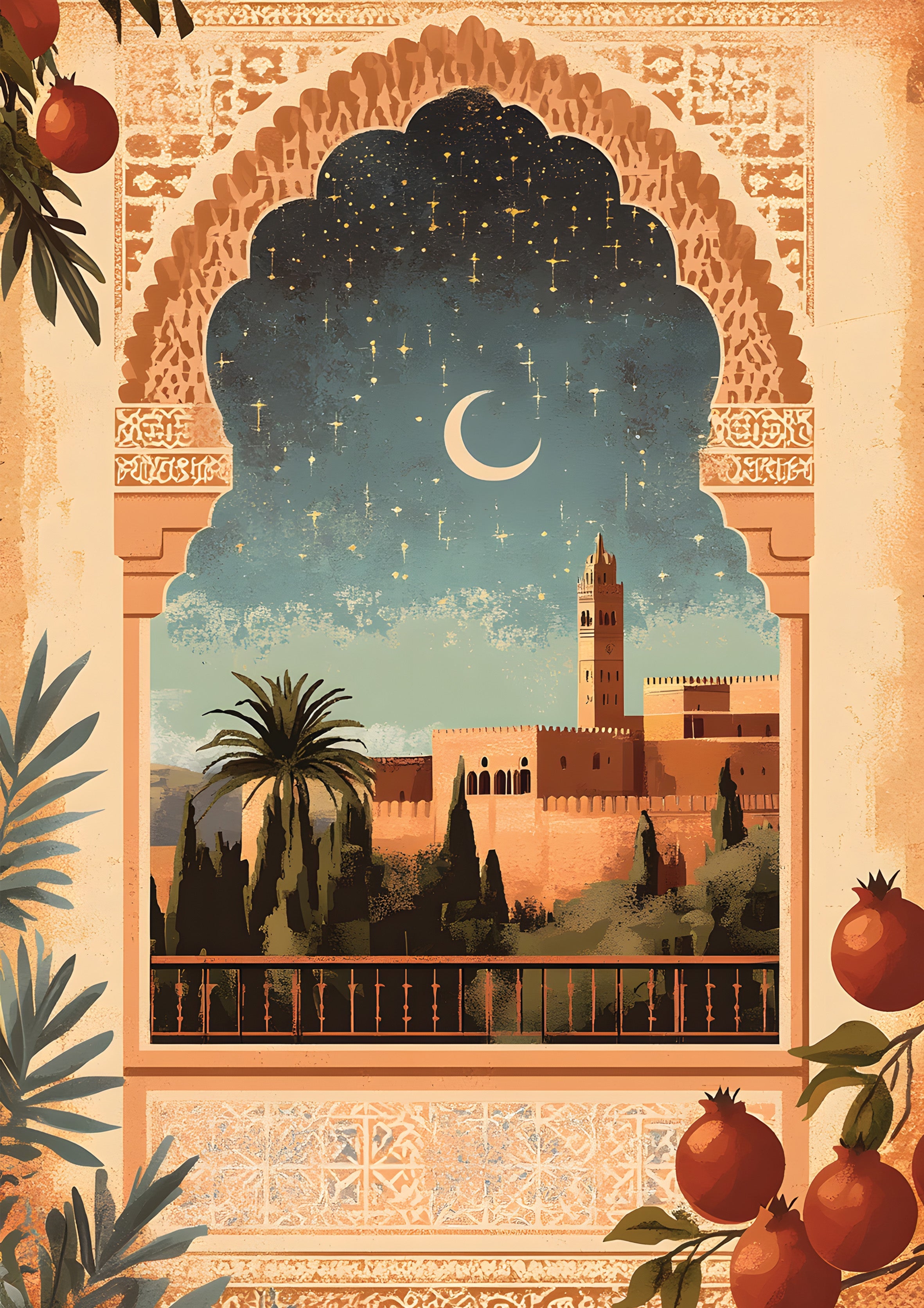 Arabic City metal poster artwork